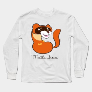 Siberian weasel Mustela sibirica Long Sleeve T-Shirt